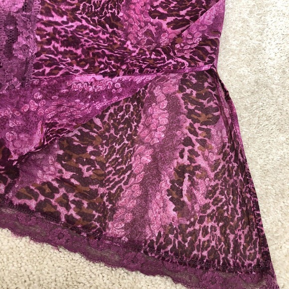 Vintage Victoria Secret Slip Nightie Sz M Pink Label Pink Leopard Print Sexy Y2K - Picture 6 of 9